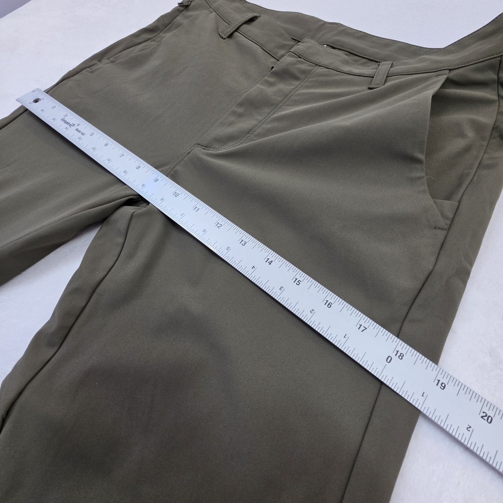 Fabletics Pants Mens 30x34 Olive Green Slim Fit Stretch Workwear Casual Chino - Picture 10 of 12